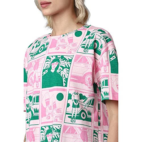 Image of ONLY Women Printed Cotton T-Shirt
