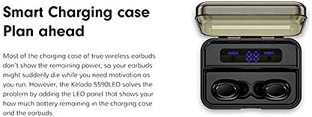 Earbuds, Earbud Headphones in-Ear Headphones with Charging Box, Car Headset for Car Running, Built-in Microphone