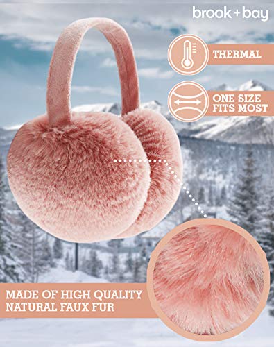 Brook + Bay Ear Muffs Winter Women - Stay Warm with Winter Ear Muffs for Women - Adjustable Fluffy Folding Earmuffs - Fuzzy Faux Fur Earmuff Foldable - Women's Earmuffs - Thumbnail 7