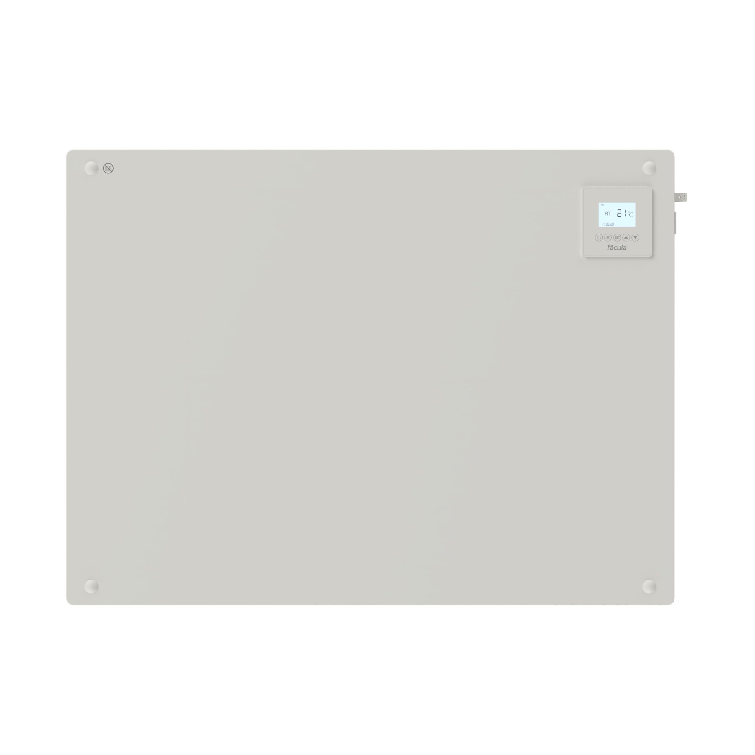 Fácula - Panel Cerámico Programable 550 W | Programación diaria/semanal | Función Ventanas Abiertas | Pintable