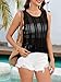 Fisoew Crochet Tops for Women 2026 Spring Summer Sleeveless Sweater Tank Fashion Beach Resort Wear Vacation Cover Ups Clothes Black