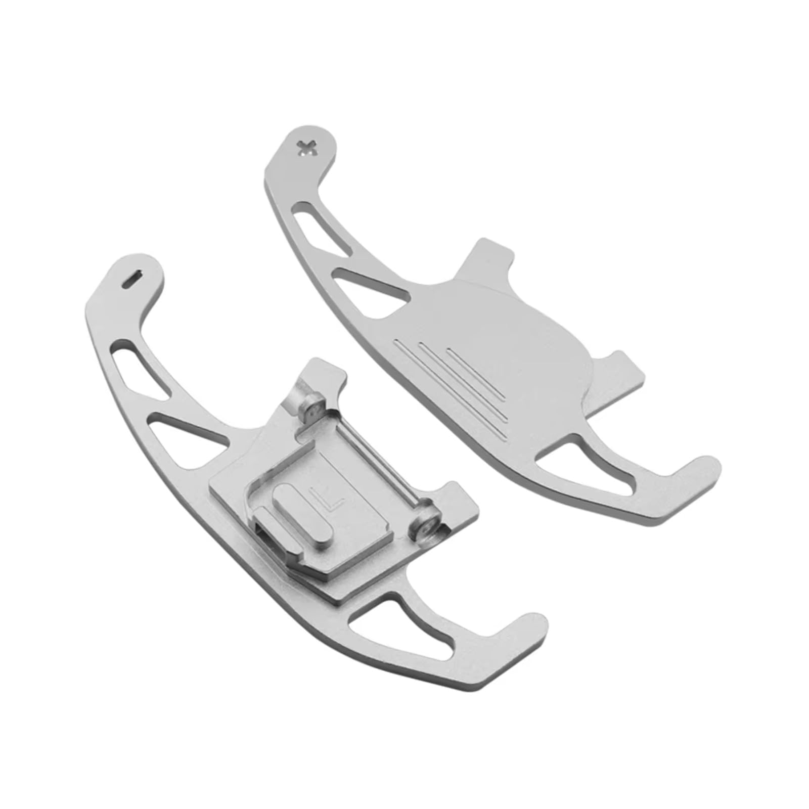 Ztguioq Silver Paddle Shifter Extensions Compatible With Vw For Golf 7 For Gti R For Gte For Gtd For Tiguan Car Steering Wheel Shift Paddles Extension Shifters Accessories(Silver)