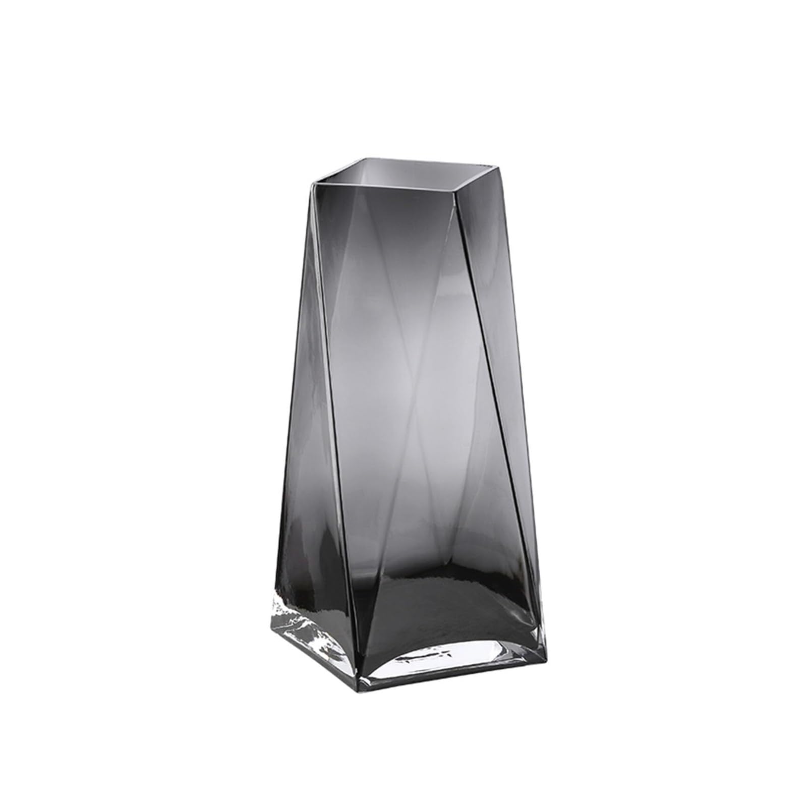 Vase en verre à boutons de fleurs géométrique H 30cm pour décoration d'étagère