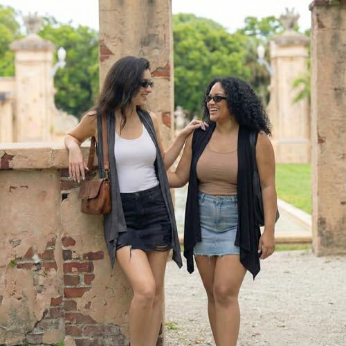Image of Azules Sleeveless Cardigan for Women, Soft Lightweight Duster Open Front Sleeveless Long Cardigan Vest (3 Pack)