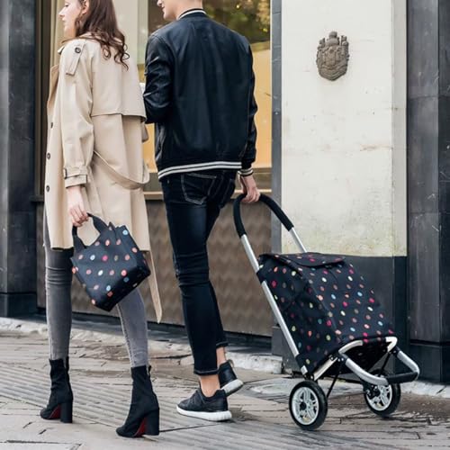 Carro Plegable para Compras con Bolsa Extraíble y Ruedas miniatura 3