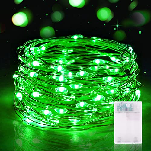 Guirlande Lumineuse LED à Piles 5M 16.5FT 50LED Micro Guirlande Led Pile Interieur et Extérieur pour Chambre Noël Mariage Sapin Bocaux Décoration (1 Pièce, Vert)