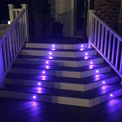 Fvtled Low Voltage Recessed Rgbw Deck Light, Φ1.22 Rgb & Warm White Stainless Steel Waterproof Outdoor Step Lighting In-Ground Landscape Pathway Patio Stair Decor Lamp, Black #TOP6