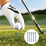 POXIAOER Golf Tees, 60 Pack Bamboo Golf Tees 70mm, 7cm, 2-3/4 inch Golf Tee Biodegradable Sustainable Golf Accessories, Curved Top Low Friction Resistance (Style A) - Image 5