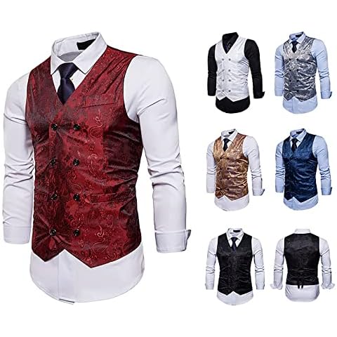 Men's Gothic Steampunk Jacquard Waistcoat Cover