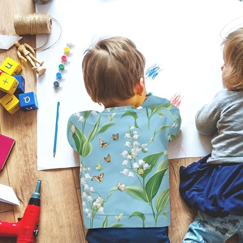 JUNZAN Chic Lily Blue Big Boys Sweatshirt Hoodie Fleece Sweatshirts for Boys Camping 4T 6