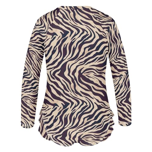 Zebra Pattern Girls Long Sleeve Swimsuit UPF 50+ Rashguard Swimwear One Piece Bathing Suit for 3-12 212166843