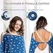 IBESTOPIA Muslin Nursing Cover for Breastfeeding, 100% Cotton Breastfeeding Apron, Lightweight & Breathable, Full Coverage with Adjustable Strap, 1 Pack (Blue Starry Sky)