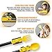 Dinneractive Construction Themed Utensil Set for Kids - 2-Piece Yellow Loader & Tractor Toddler Forks and Spoons