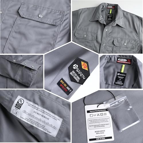JKSafety 7oz Snap Button FR Shirt