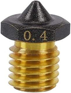 1/2PCS PTFE Coated CHT Nozzle E3D V6 Brass Non Stick Filament 0.3mm 0.4mm 0.8mm 1.2mm High Speed Flow Nozzles 3D Printer Parts (Color : 2PC, Size : 0.4mm)