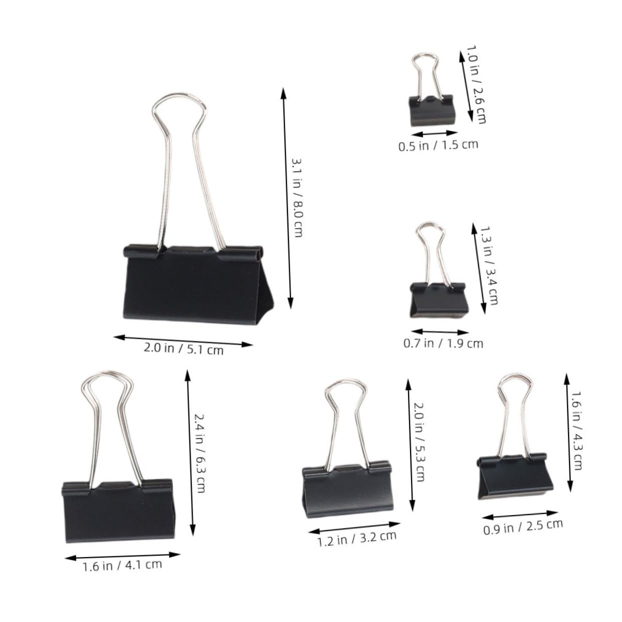 Tofficu 120 Fermagli Per Raccoglitori: Fermagli Per Ufficio E Casa - Presa Forte Per Documenti Spessi - Eleganti Fermagli Per Carta Con Finitura in Metallo Per Uso Professionale