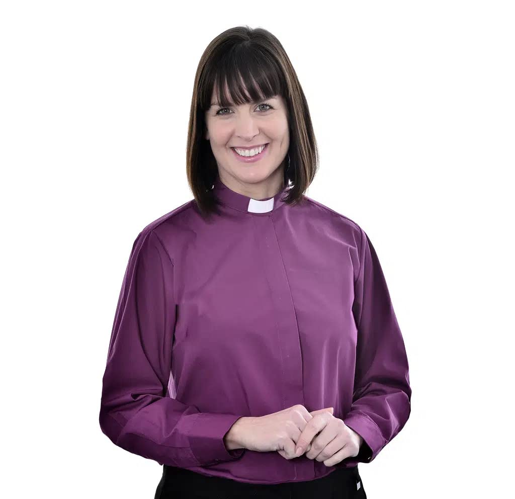 Hammond & Harper of London Womens Clerical Shirt Roman Purple (22)