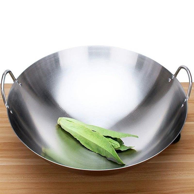 Wok acero inoxidable con mango redondo, 26 cm miniatura 6