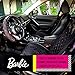 LUNNA Barbie Universal Car Steering Wheel Cover and 2 Seat Belt Shoulder Pads Kit with Pink Swarovski Diamond - Premium Universal Interior Accessories with Crystal - Fits Most Cars, Trucks and SUV