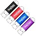 Produktbild SunData 32GB USB Stick 4 Stück USB 3.0 Speicherstick USB-Flash-laufwerke Memory Stick USB 3.0 bis zu 80MB/Sek, (4 Mischfarben: Schwarz,Blau,Rot,Violett)