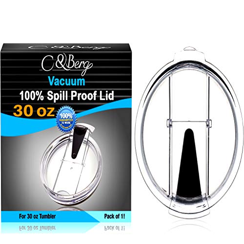 1 Flip 30 oz SPILL PROOF Yeti Lid and Rtic Lids NO LEAK & Splash Resistant Vacuum Replacement Black Locking Closure 2 Lid for Tumbler, Fits Ozark Lid Open/Close, Straw Friendly