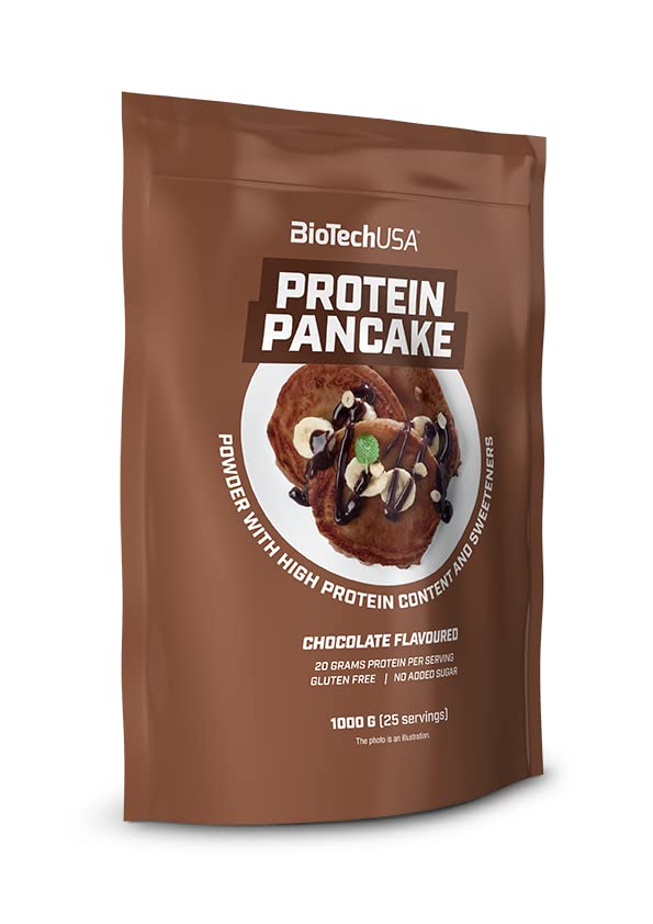 BioTechUSA Protein Pancake, Hochproteinhaltiges Pancake-Pulver mit Süßungsmittel, ohne Zuckerzusatz, 1 kg, Schokolade