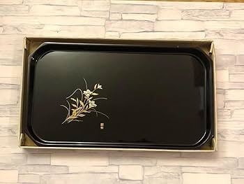 Amazon.co.jp: 輪島塗り 和盆 石川県輪島塗 お盆 漆器 お正月 サイズ