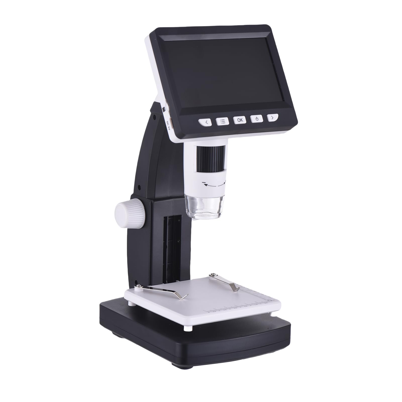 Garosa 4,3-Zoll-Digitalmikroskop, HD-IPS-Bildschirm mit 50-1000-facher Vergrößerung für die Leiterplatten- und Tierbeobachtung (306-B)