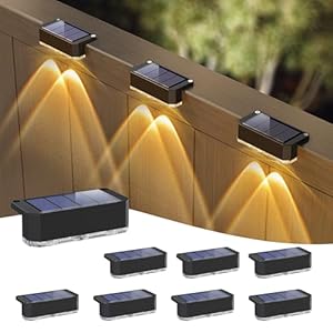 Peasur 8 Stück Solar Zaunleuchten