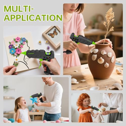 ThinkLearn 60/100W Dual Power Hot Glue Gun Kit with 15 Glue Sticks (7/16"), Heavy Duty Large Glue Gun for Crafts, DIY, Home Repairs - Gray - Image 2