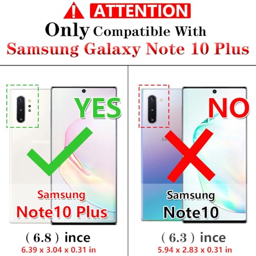 Coque Samsung Galaxy Note 10 Plus avec protège-écran et anneau bleu