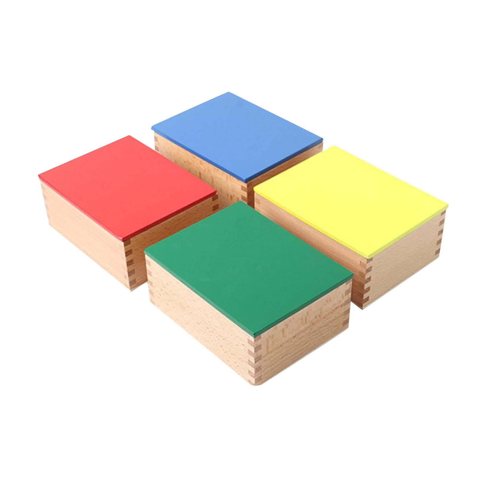 Farbzylinder, Holzene Zylinder Ohne Knöpfe, Form Und Farberkennung mit Karten, Sensorisches Spielzeug für Vorschulkinder