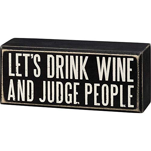 Primitives-by-Kathy-Box-Sign-Judge-People-6x25-inches-Black-White Primitives by Kathy Box Sign Judge People 6×25 inches Black White