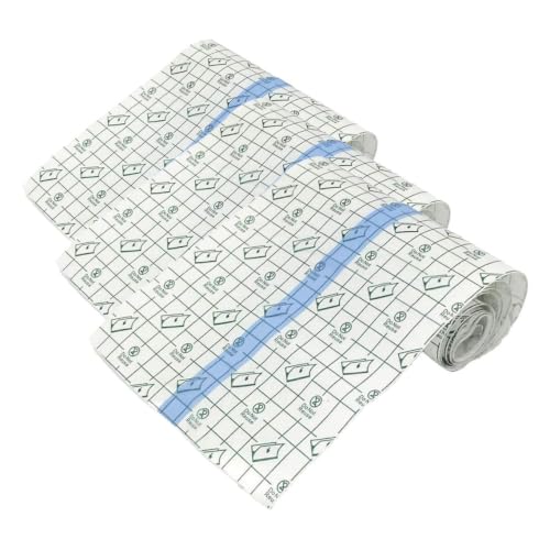Image of Flatoedu Tattoo Aftercare Bandage Roll 6 inch x 2 Yard - Waterproof Transparent Film for Tattoo Initial Healing and Skin Repair Adhesive Supply Wrap (Pack of 3)