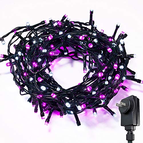 200 LEDストリップ二色デザイン 13メートル深緑線 は8種のモデルとメモリー機能付きで、室内外の装飾(イルミネーションライト)――クリスマスツリー、庭園、誕生日、バレンタイン、結婚式などにぴったりです(ピンク桃色 + 白色) 200 LEDストリップ二色デザイン 13メートル深緑線 は8種のモデルとメモリー機能付きで、室内外の装飾(イルミネーションライト)――クリスマスツリー、庭園、誕生日、バレンタイン、結婚式などにぴったりです(ピンク桃色 + 白色)