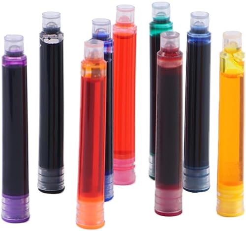 Miniatura 3 de 10 cartuchos de tinta para pluma estilográfica, repuesto para pluma estilográfica, para caligrafía de 0.102 in0.134 in de diámetro (negro, 0.102 in)