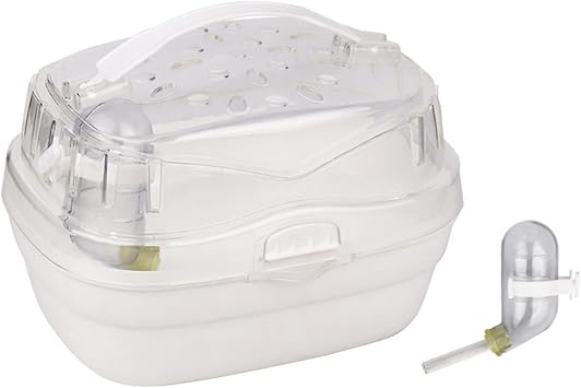 Pet Carrier for Hamsters Carry Cage Small Animals Portable Travel Cage with Water Bottle Guinea-Pig Outgoing Carry-Case