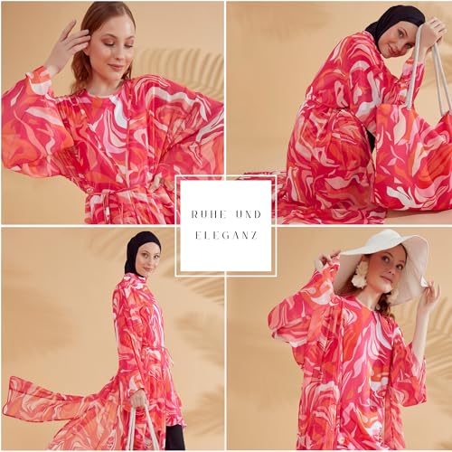 Kimono islámico largo suelto para evitar transparencias en la playa 7