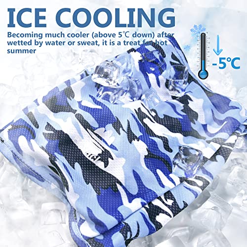 Botack Balaclava Face Mask Sun Uv Protection Breathable Full Head Mask For Men Women Cycling Camo Blue #TOP2