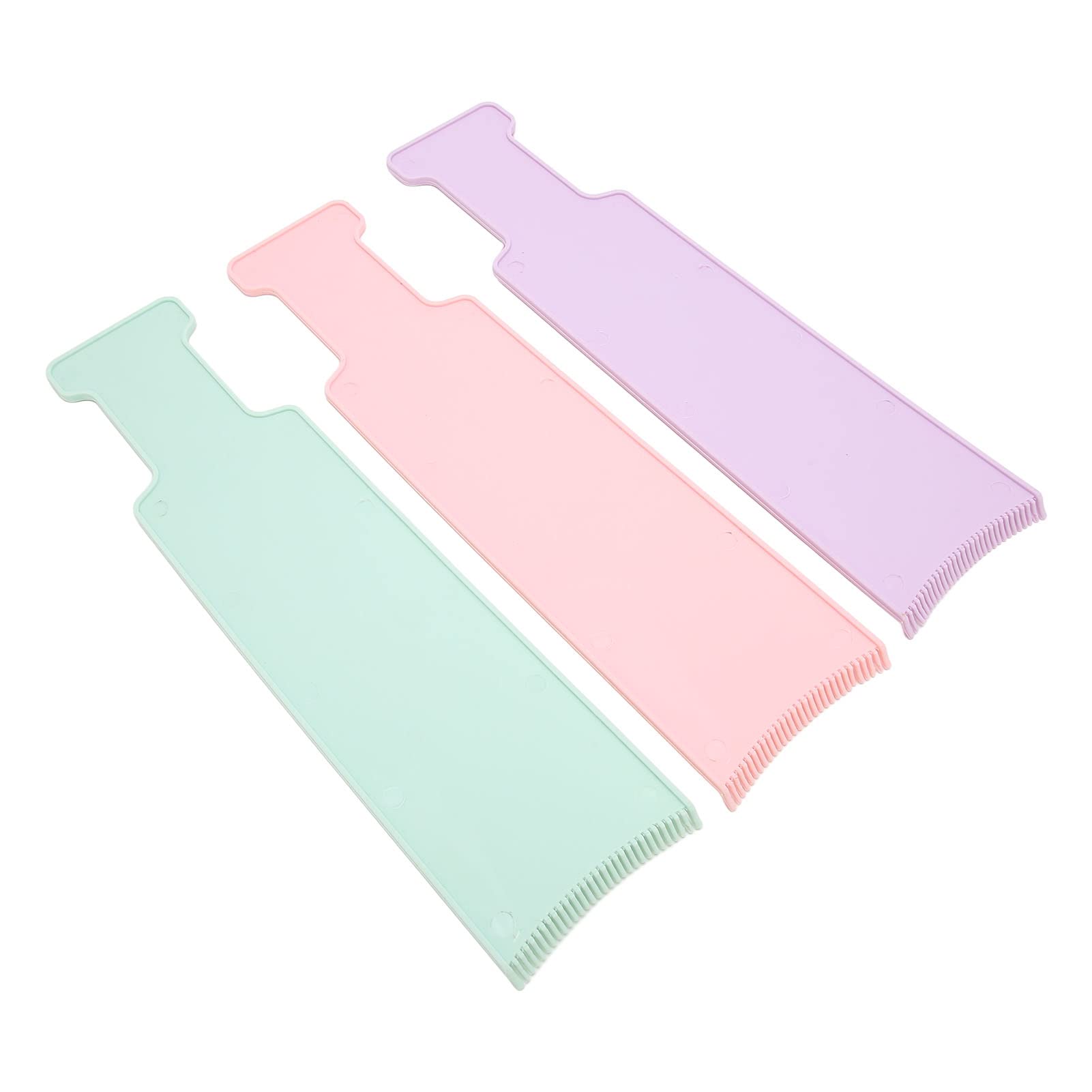 3pcs Hair Dye Balayage Board with Curved Comb Teeth and Smoothing Surfaces for Proper Foiling