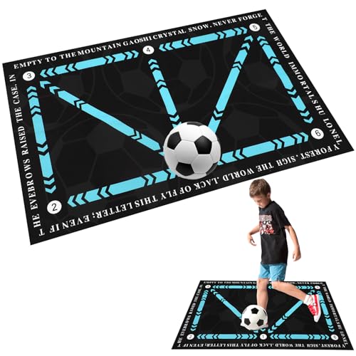 Fußball Trainingsmatte,60 X 90 Cm Fußball Fußball Trainingsmatte,Rutschfeste Dribbel Ball Kontroll Trainings Teppich Sportmatte,Fußball Trainingsgeräte für Kinder Erwachsene Indoor