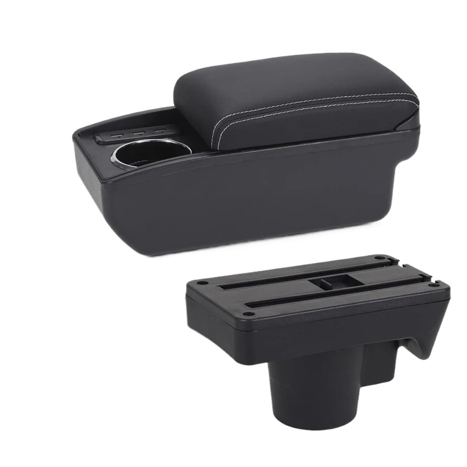 ECBUGAT For Opel For Astra 2006-2011 Armrest Box Storage Parts Interior Car Accessories Car Armrest Box(B3 Black white 6USB)