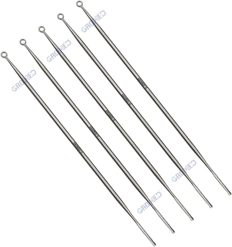 Gromed Jobson Horne Probe/Ear Wax Removal Curette with Probe - Stainless Steel (Pack of 5 Pcs)