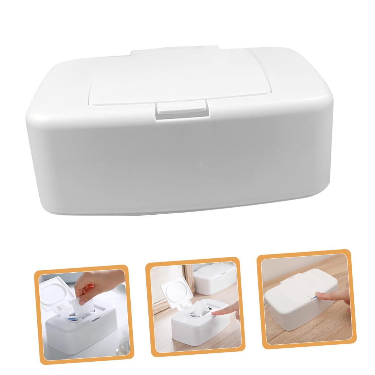 Garneck 8 Pièces boîte de Rangement pour lingettes humides Range Bureau Trousse de Rangement Voyage décorer lingettes pour bébés étui à lingettes Portable Porte-lingettes décoratif Auto PP