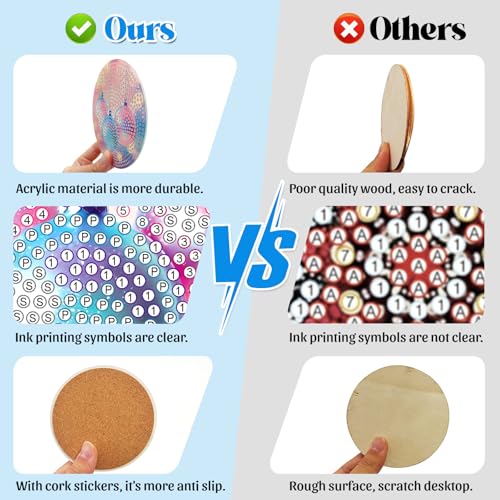 Image of ZTOTZ 8pcs Ocean Series Diamond Art Coasters Kit, Sea Animals Diamond Painting Coasters with Cork Pad, DIY Coaster Gem Art Kits for Adults Craft for Gift Festival (Turtles, Octopuses,Dolphins)
