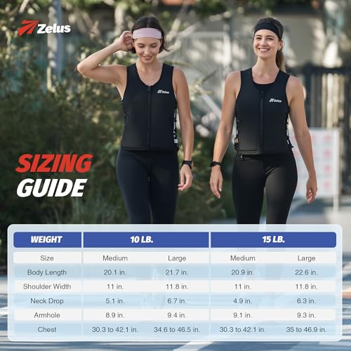 ZELUS Weighted Vest Woman, Adjustable Weighted Vest 1-10lb/ 1-15lb with Removable Z-Fit Soft Iron Weights, for Weight Loss Running Walking Rucking Strength Training, Reflective & Pocket Design by ZELUS - Image 9