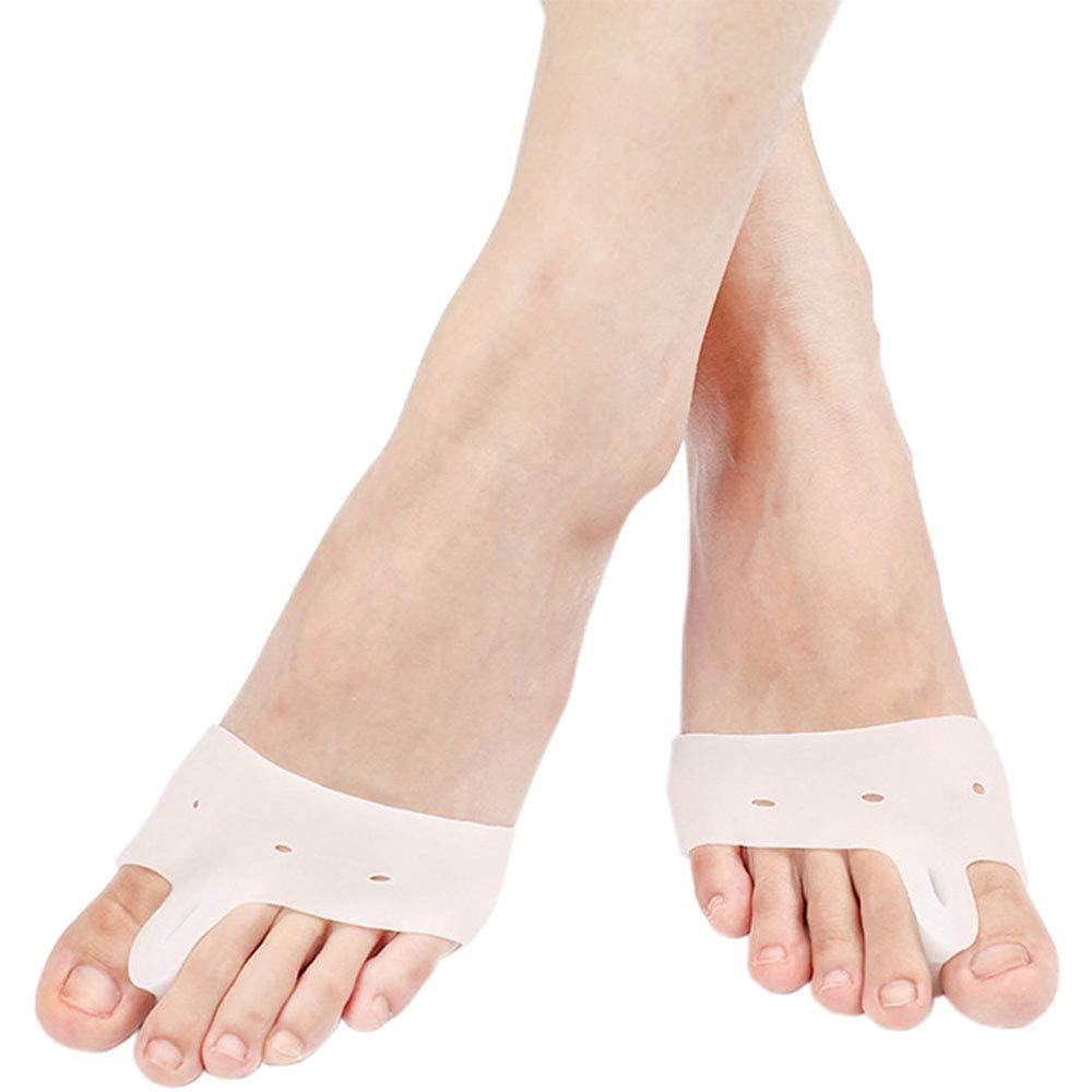 TILEZE Korrektor, Zehenglätter, bequemer Zehenspreizer aus Silikon, für Plantarfasziitis, Hallux Valgus, überlappende Zehen, 2 Stück, Tag und Nacht erhältlich