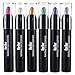 OneDor Professional Waxy Hair Chalk Pens Temporary Hair Color Dye Touch-up 6 Colors Hair Crayon Set (Pink, Purple, Green, White, Silver, Golden Yellow)