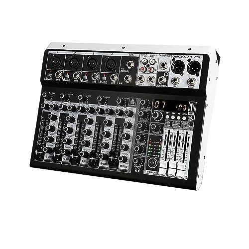 dj controller Mezclador de Audio de 4, 6 y 8 canales, consola mezcladora de sonido, interfaz de...