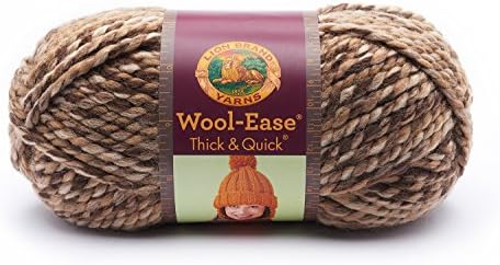 Lion Brand Yarn Company 1-Piece Wool-Ease Thick and Quick, Crimson, Red/ White